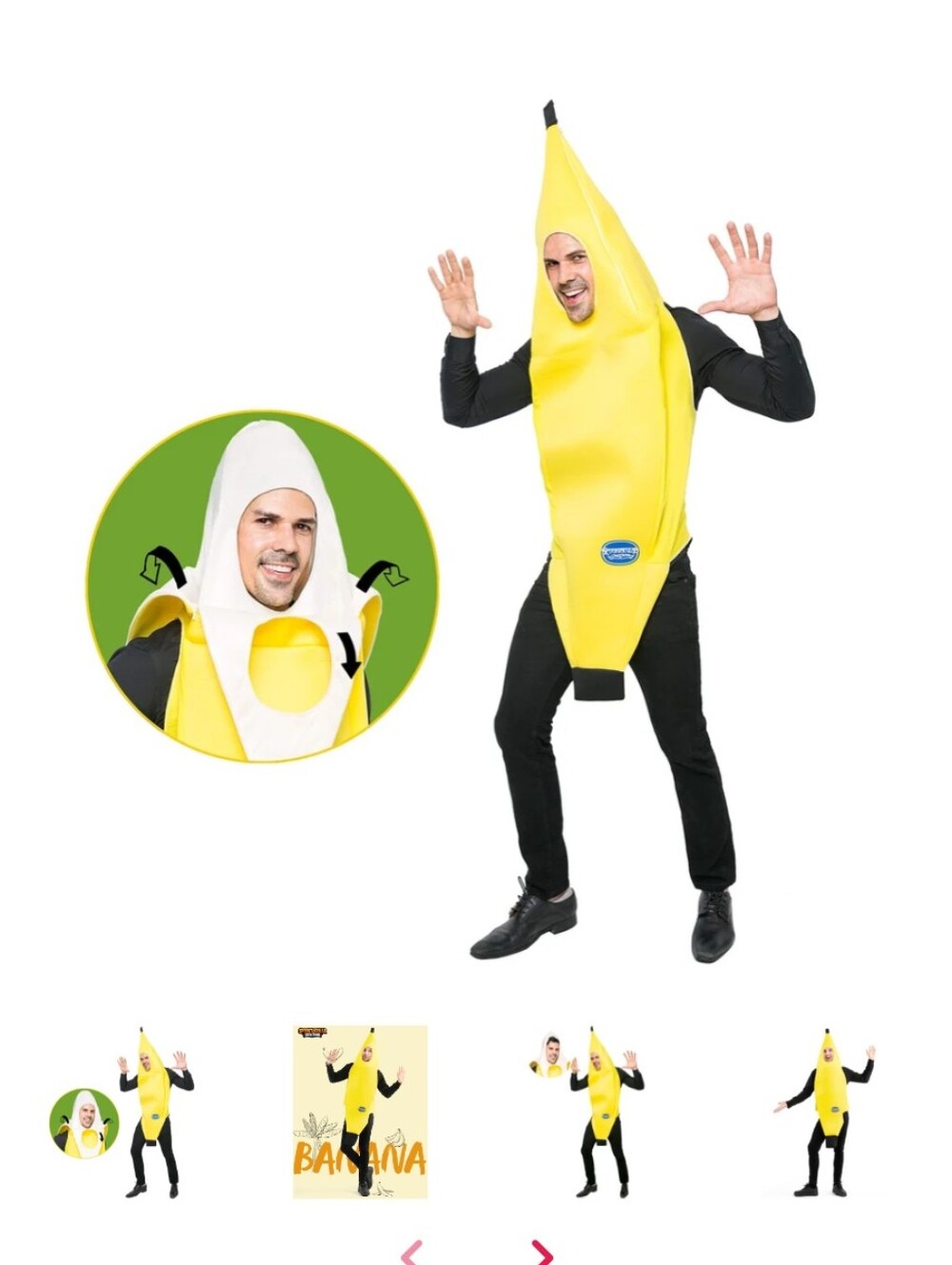 Adult Unisex Yellow Banana Adult Costume by Spooktacular Creations
